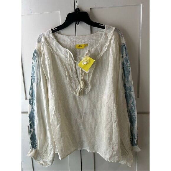 New Roller Rabbit Top Jambdani Kiko size XL long sleeve - Picture 3 of 6